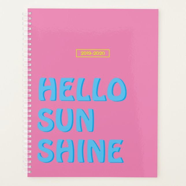 Agenda Neon Hello Sunshine 2019-2020 Planner (Anverso)