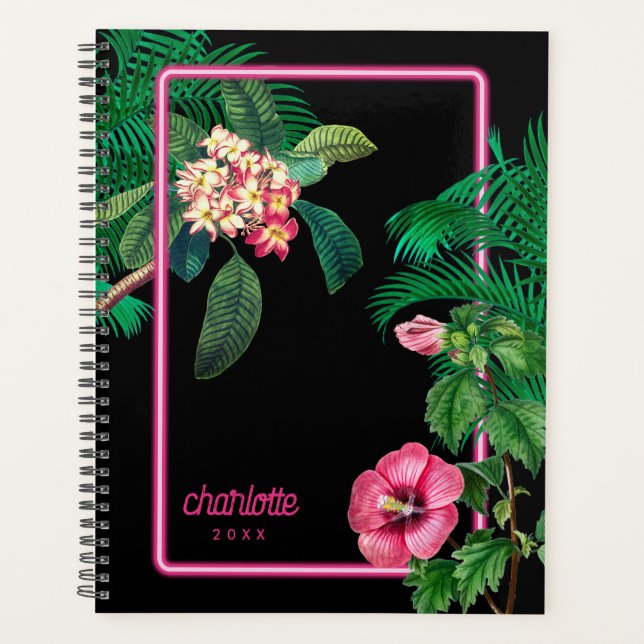 Agenda Neon Pink Tropical Botanicals Anual (Anverso)