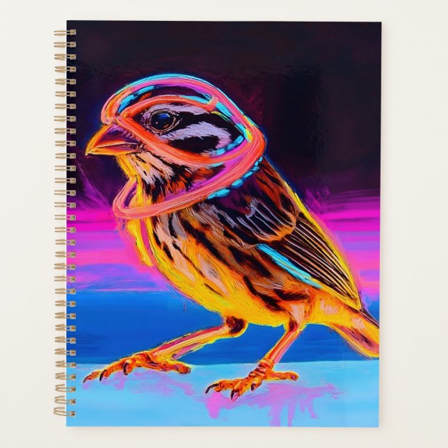 Agenda Neon Sparrow with Glowing Accents (Anverso)