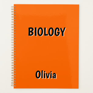Agenda Neon Sunset Naranja y Black 3D Nombre personalizad