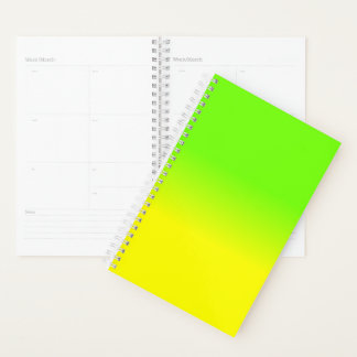 Agenda Neón Verde y Amarillo Neón Ombré Degradado de Colo