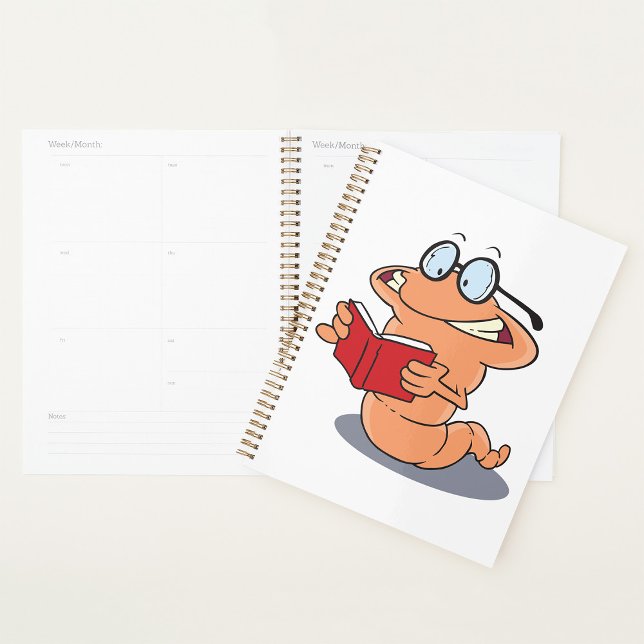 Agenda Nerdy Bookworm leyendo un libro (Subido por el creador)