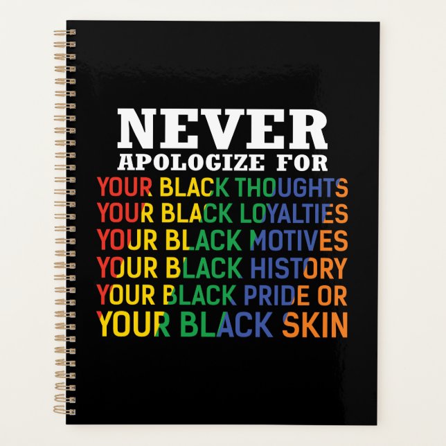 Agenda Never Apologize | Juneteenth | Black Pride (Anverso)