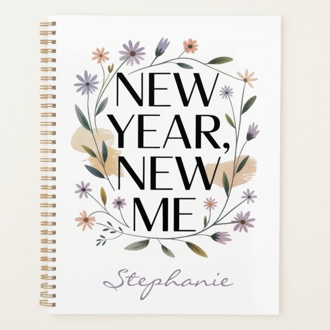 Agenda New Year, New Me Floral Planner (Anverso)