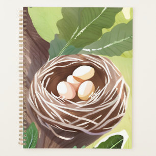 Agenda Nido de Pájaro   Pintura de Huevos de Acuarela de 