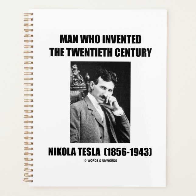 Agenda Nikola Tesla Hombre Que Inventó El Siglo Xx (Anverso)