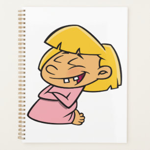 Agenda Niña de dibujos animados feliz riendo