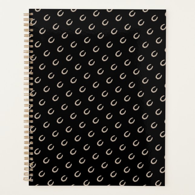 Agenda Niña ecuestre de zapatos de caballo afortunada neg (Anverso)