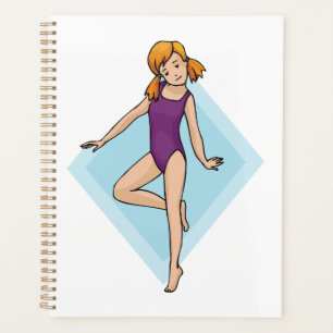 Agenda Niña gimnasta en leotardo morado