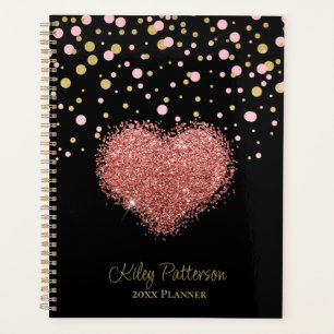 Agenda Niña Girly Pink Sparkle Heart