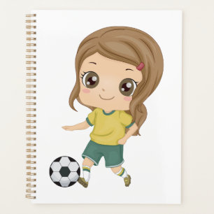 Agenda Niña jugando fútbol Deportes infantiles adorables