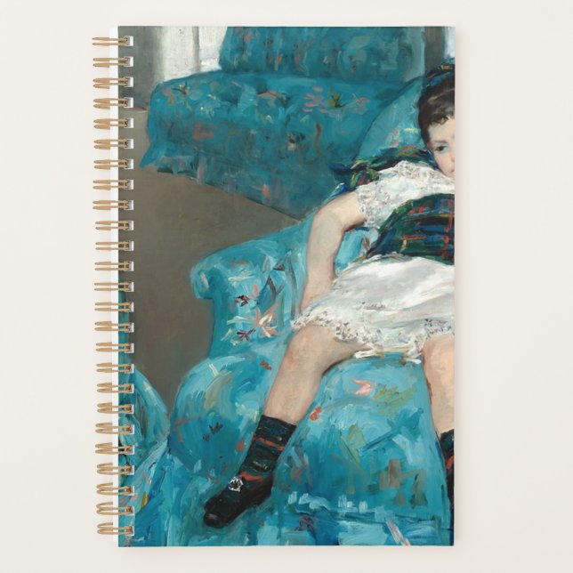 Agenda Niña Pequeña En Un Sillón Azul - Mary Cassatt (Anverso)