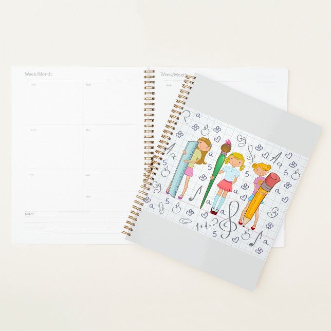 Agenda Niñas escolares con una excesiva plantilla escolar (Subido por el creador)