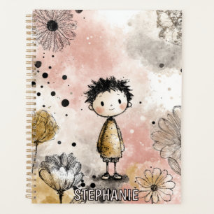 Agenda Niño Caprichoso Acuarela con Acentos Florales (3)