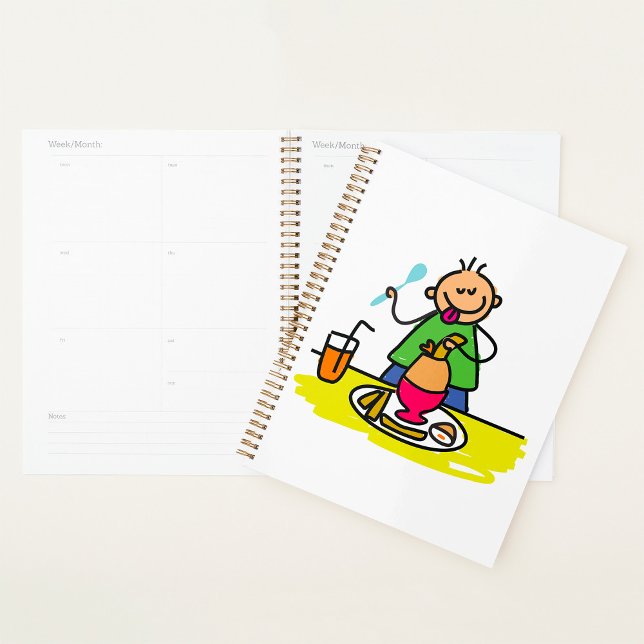 Agenda Niño personalizado disfrutando de la comida con ju (Subido por el creador)