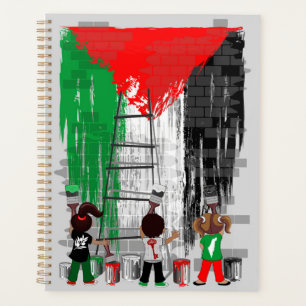 Agenda Niños de Gaza pintando la bandera de Palestina 