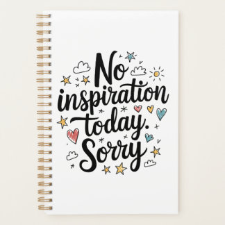 Agenda No hay inspiración hoy – Diseño divertido y colori