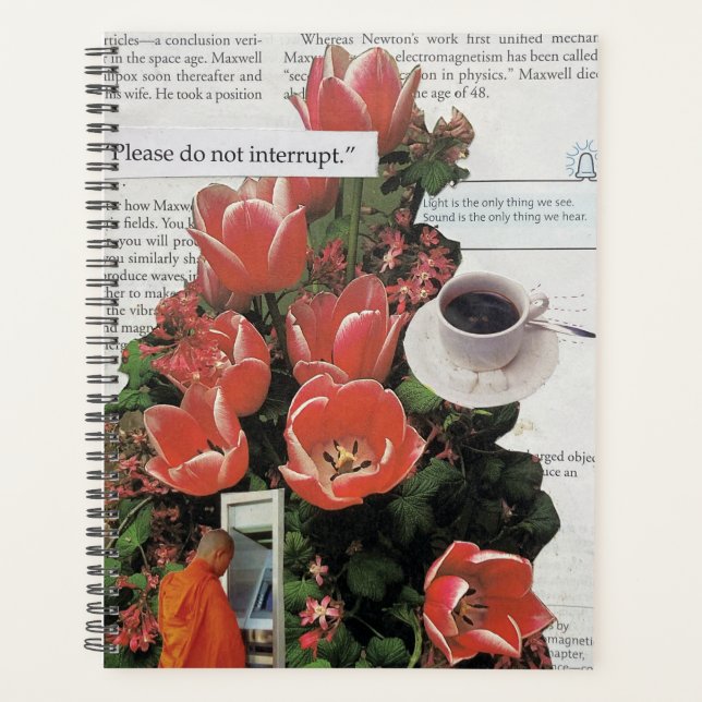 Agenda No interrumpa el tiempo del té del café matutino (Anverso)