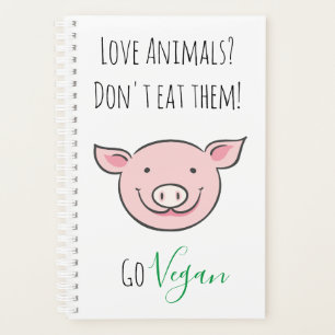 Agenda No los coman Vegan con lindos animales de granja d