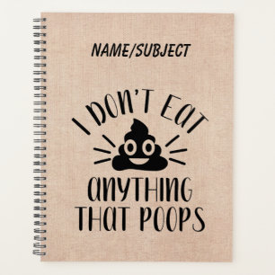 Agenda No me como nada que poops, vegan