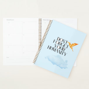 Agenda "No olvides tu humanidad - Elegante barrido de oro