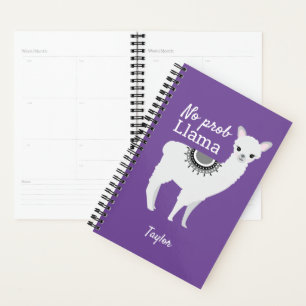 Agenda No Prob Llama linda llama ilustracion púrpura