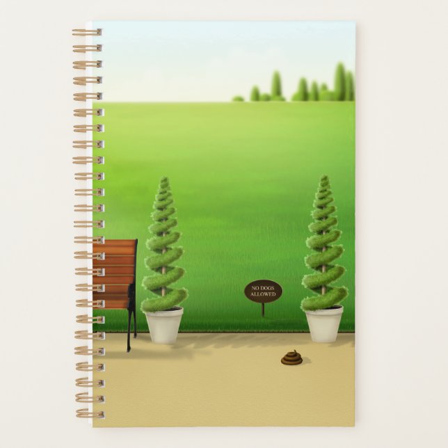 Agenda "No se permiten perros" puma de perro en un hermos (Anverso)