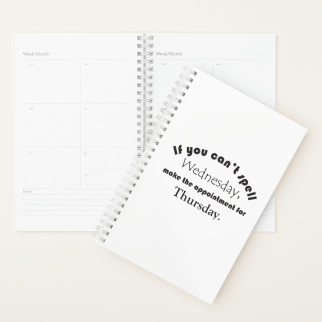 Agenda No se puede deletrear el miércoles jueves Divertid (Demostración)