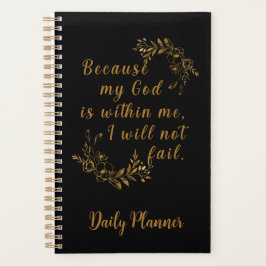 Agenda "No voy a fracasar" 5,5" x 8,5" Black Daily