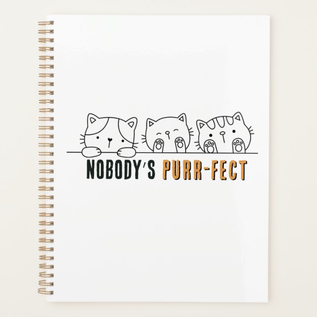 Agenda Nobody's Purr-fect Planner (Anverso)