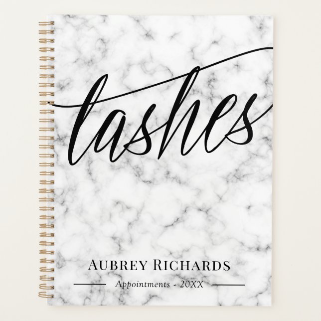Agenda Nombramiento de Black Script & Marble Lashes (Anverso)