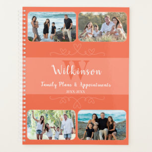 Agenda Nombramiento de diseño de página de fotos de famil