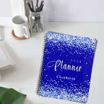 Agenda Nombramiento de nombre del purpurina azul real 202<br><div class="desc">Fondo azul real,  decorado con polvo falso purpurina,  chispas. Personalice y agregue un año y un nombre. Letras blancas.</div>