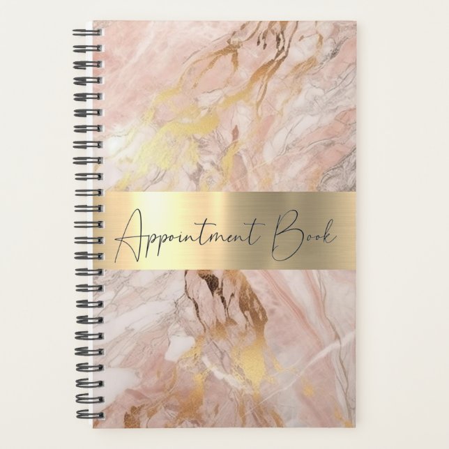 Agenda Nombramiento de Pink Marble Planner (Anverso)