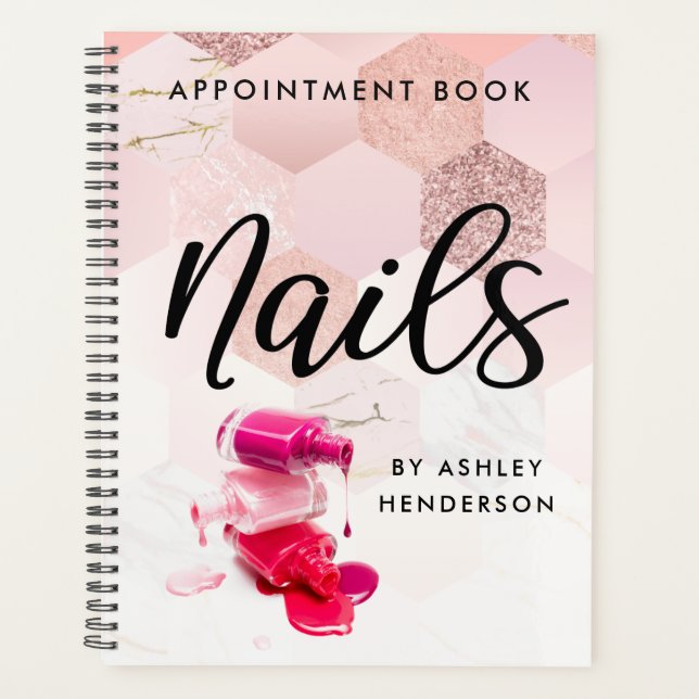 Agenda Nombramiento de Rosa Gold Nails (Anverso)