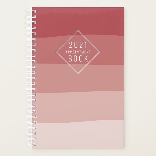 Agenda Nombramiento del Salón de Belleza del Cabello Rojo (Anverso)