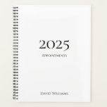 Agenda Nombramiento Minimalista moderno en blanco negro 2<br><div class="desc">Moderno Planificador de citas en blanco y negro 2024 con un diseño minimalista. Con una simple letra de tipografía negra,  puedes añadir tu propia información. Un organizador profesional para mantenerte al tanto.</div>