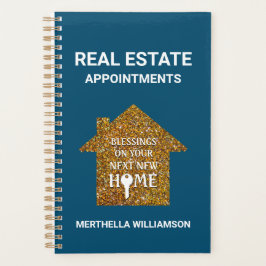 Agenda Nombramientos de Purpurina Verde azulado REALTOR