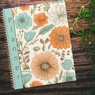 Agenda Nombre comercial botánico retro floral
