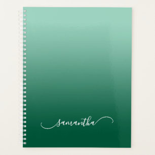 Agenda Nombre curvo con sombreado elegante en gradiente d