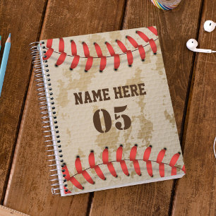 Agenda Nombre de béisbol vintage personalizado número ret
