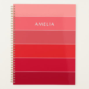 Agenda Nombre de bloque de color Bandas rosadas rojas