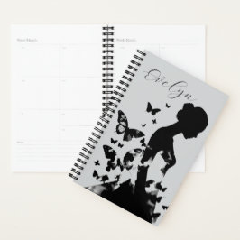 Agenda Nombre de cita inspiradora de bailarina y mariposa
