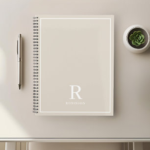 Agenda Nombre de familia crema beige neutral moderno