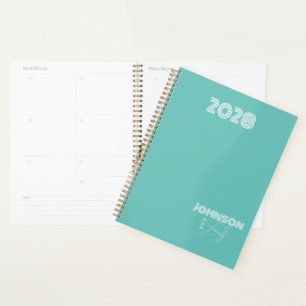Agenda Nombre de familia de Aqua verde azulado