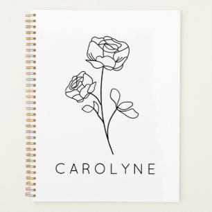 Agenda Nombre de Flor Silvestre Personalizado