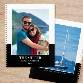 Agenda Nombre de foto personalizado Black Modern
