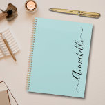 Agenda Nombre de guión elegante<br><div class="desc">El planificador de nombres personalizado de la menta acuática verde. Si es necesario,  póngase en contacto conmigo para obtener ayuda sobre la personalización.</div>