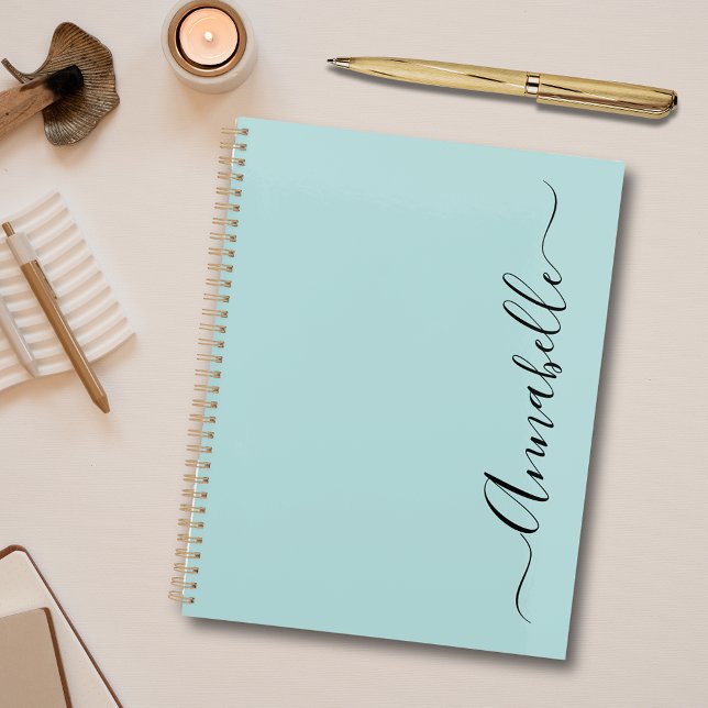 Agenda Nombre de guión elegante (Personalized notebook and matching stationery range with elegant script name.)