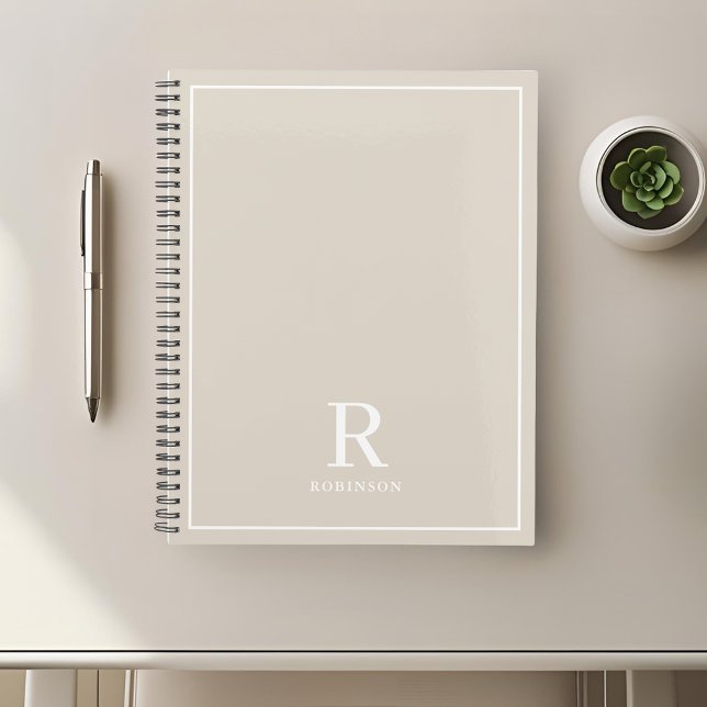 Agenda Nombre de la familia beige de la crema neutra mode (Subido por el creador)